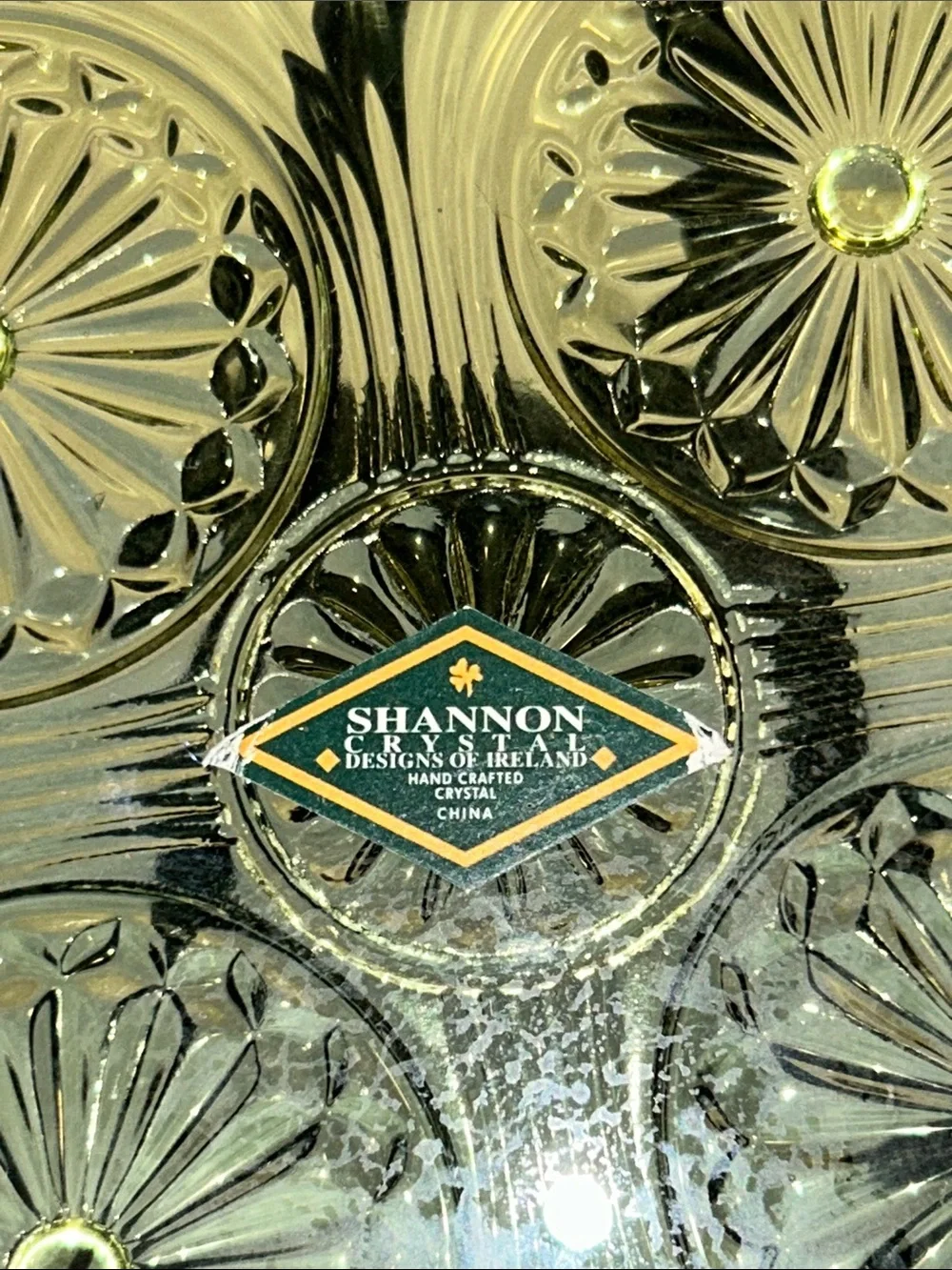 Shannon Crystal by Godinger, Medallion Collection Plate and Goblet